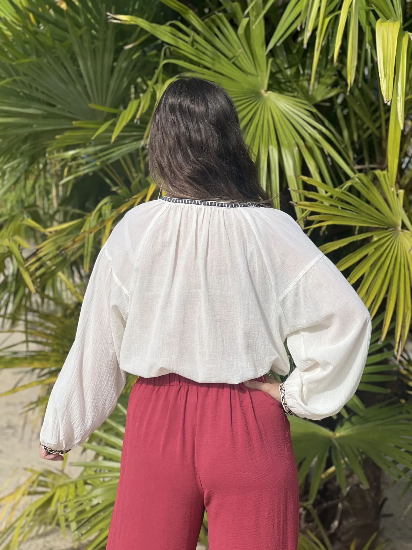 Tops, Blouses Et Chemises*Mademoiselle Marcelle Blouse Alix Blanc