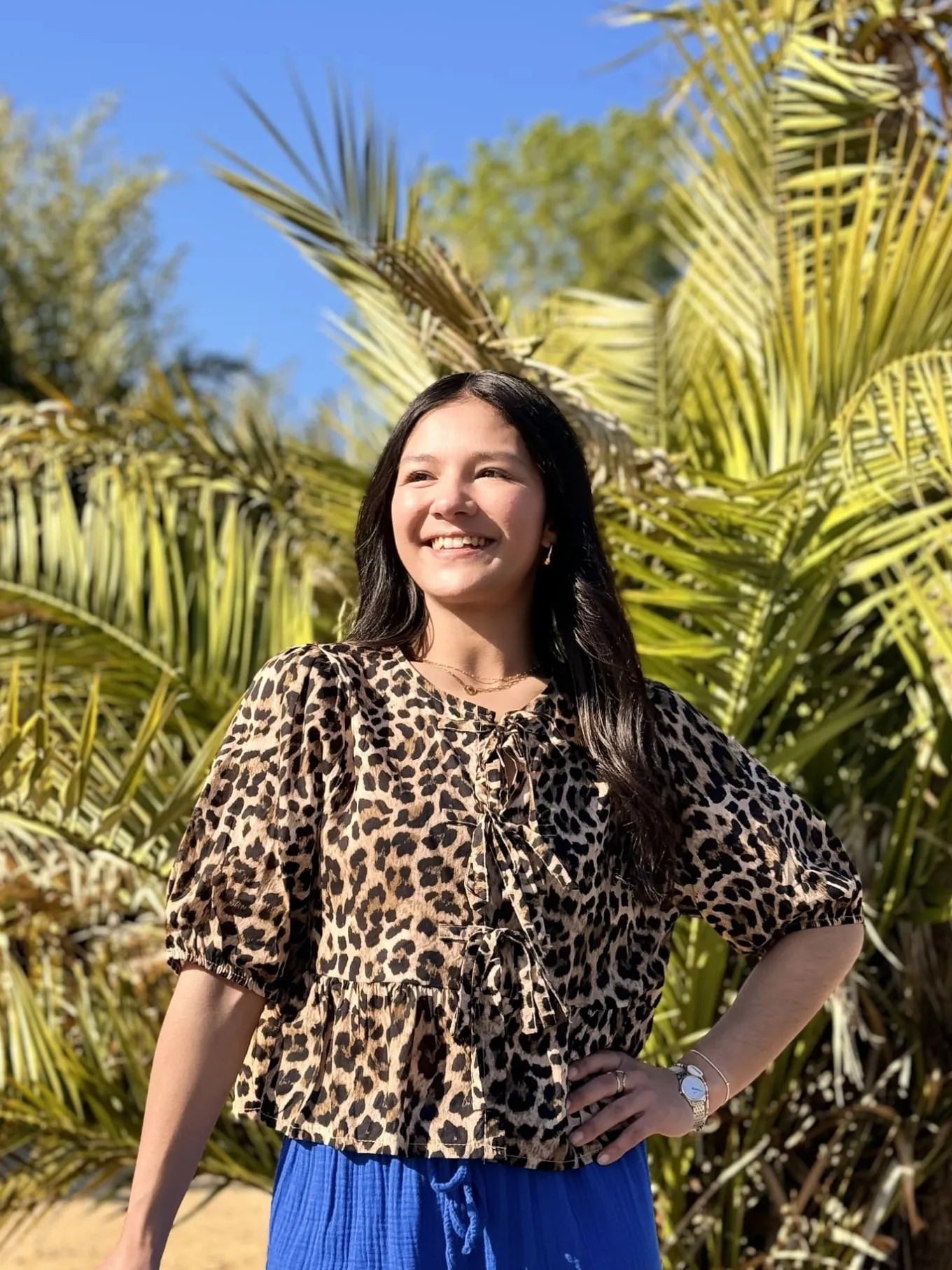 Léopard 🐆🌸 | Tops, Blouses Et Chemises*Mademoiselle Marcelle Blouse Elba Camel