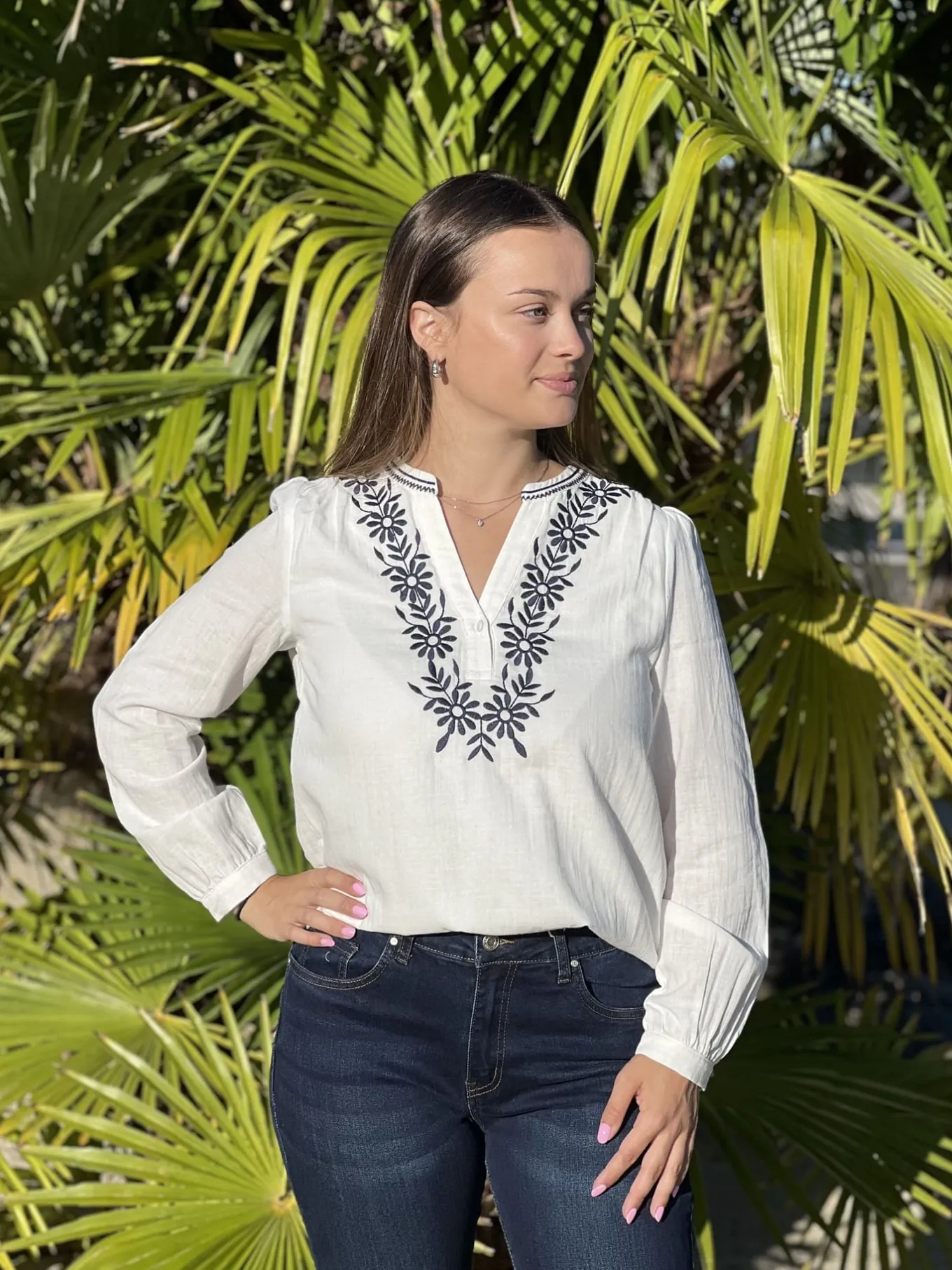 Tops, Blouses Et Chemises*Mademoiselle Marcelle Blouse Osine Blanc