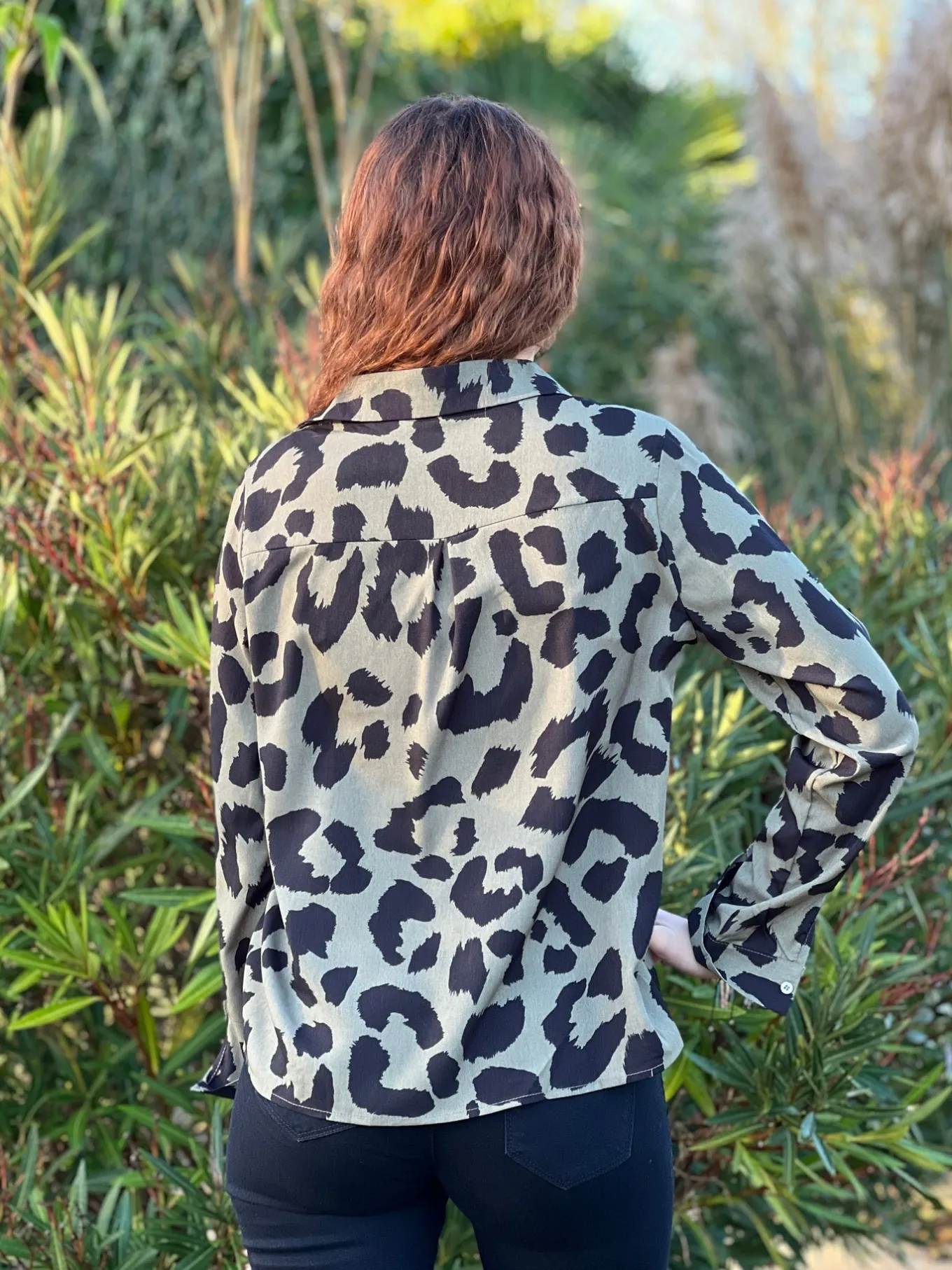 Curvy ❤️ | Léopard 🐆🌸*Mademoiselle Marcelle Chemise Coraline Kaki