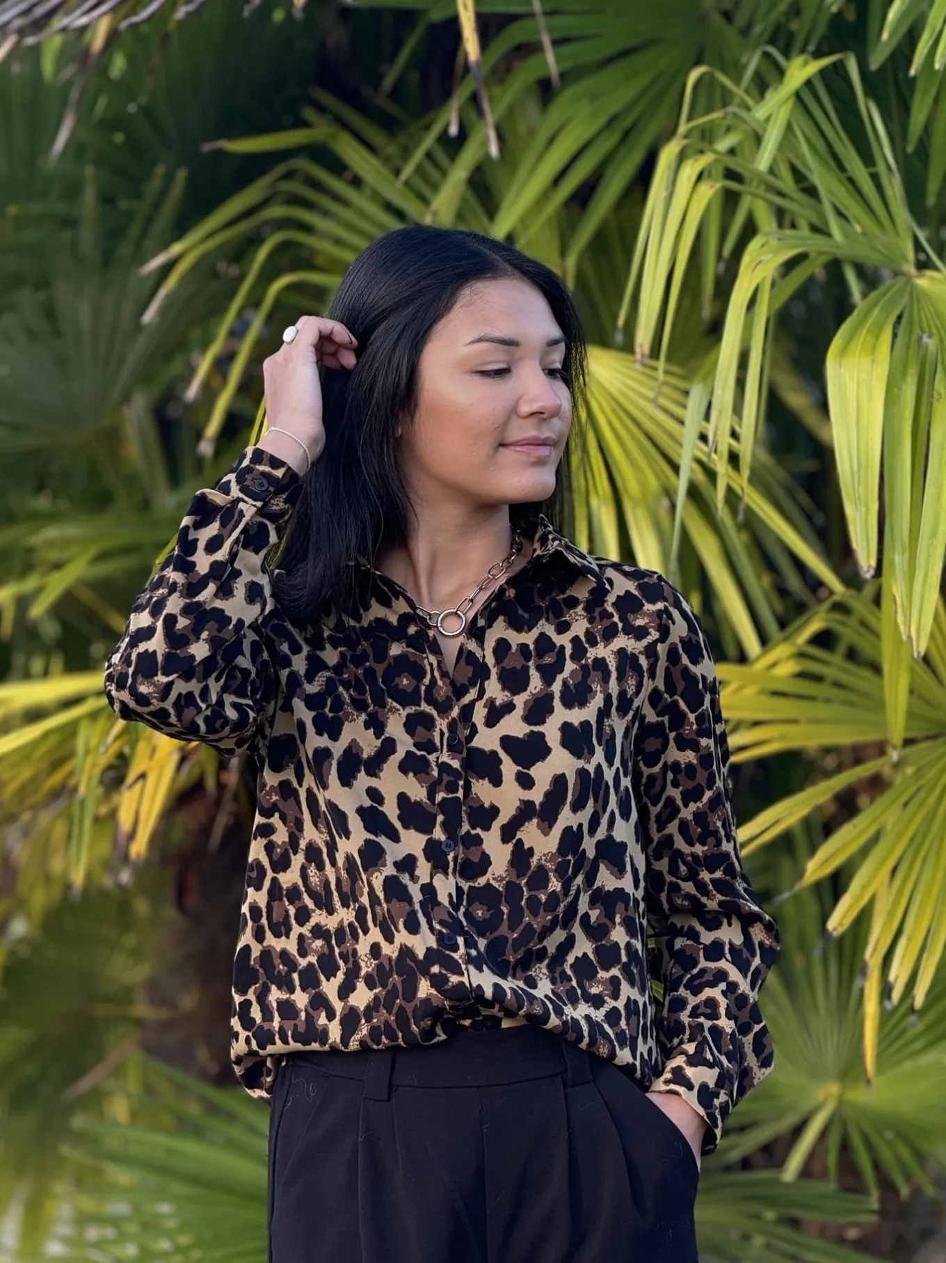 Léopard 🐆🌸 | Tops, Blouses Et Chemises*Mademoiselle Marcelle Chemisier Lucie Léopard