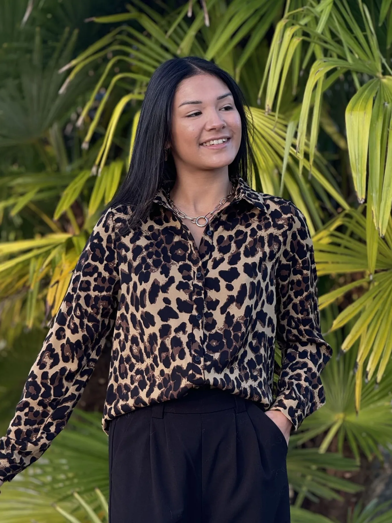 Léopard 🐆🌸 | Tops, Blouses Et Chemises*Mademoiselle Marcelle Chemisier Lucie Léopard