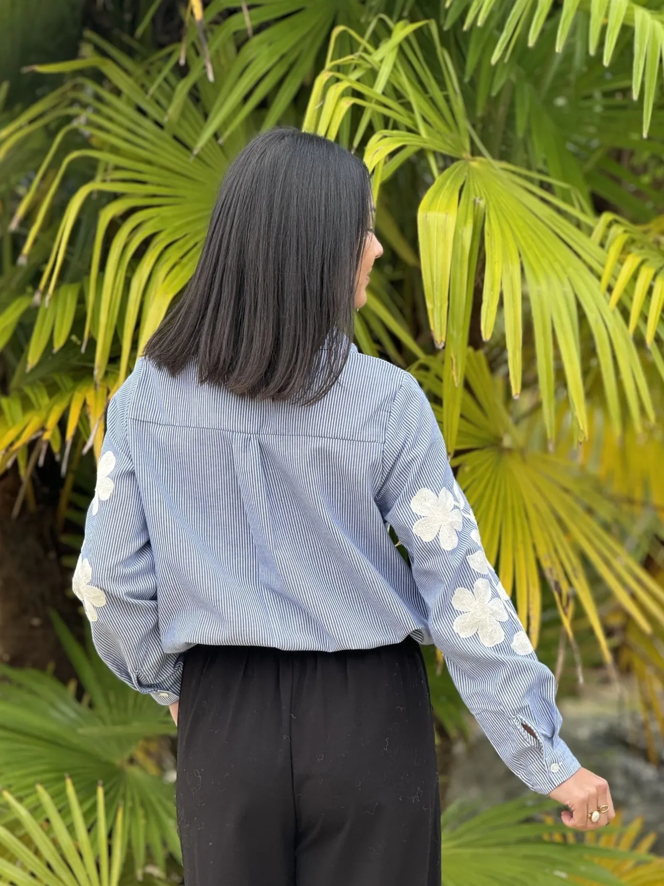 Tops, Blouses Et Chemises*Mademoiselle Marcelle Chemisier Romane Bleu