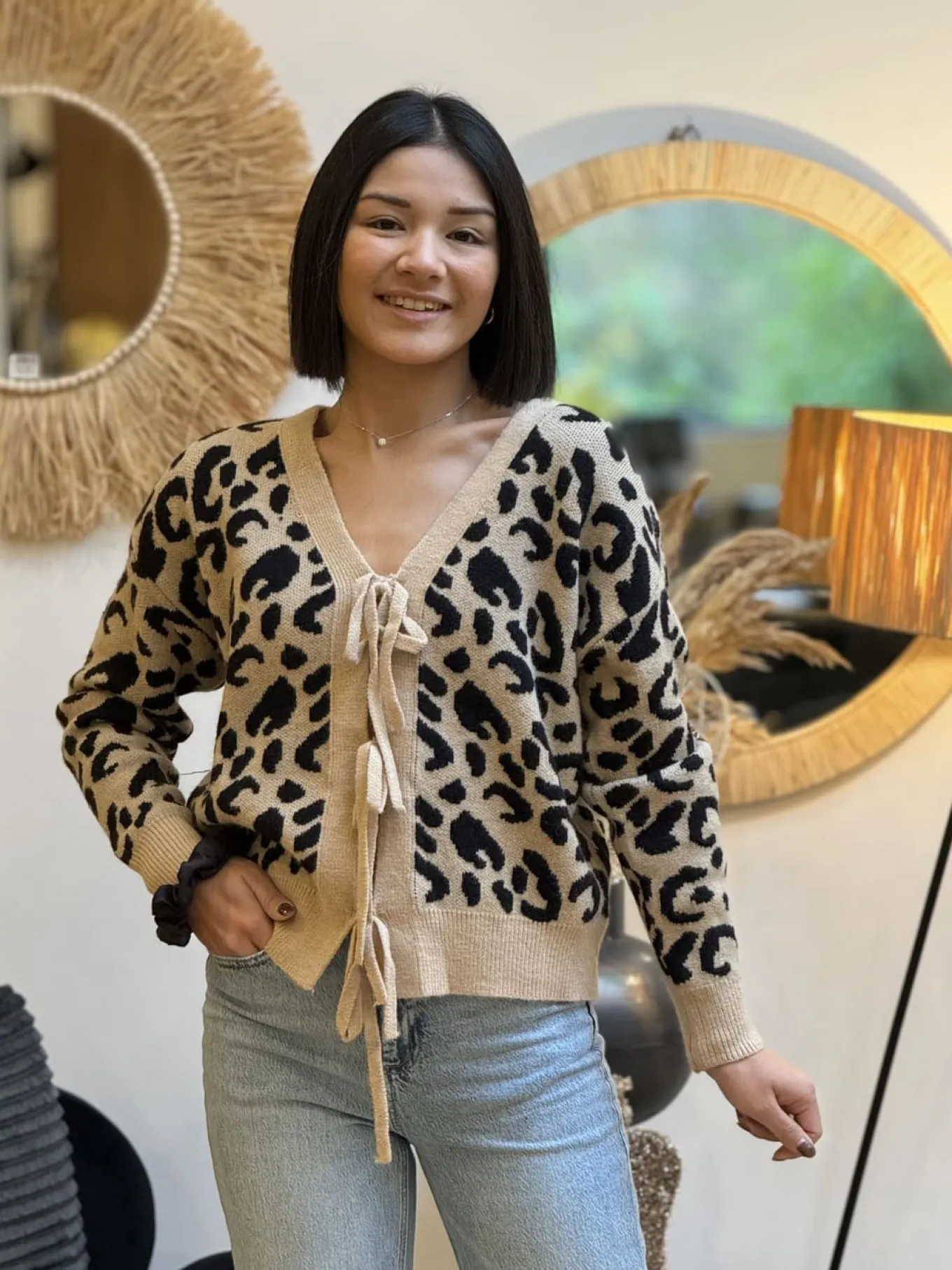 Léopard 🐆🌸 | Gilets Et Pulls*Mademoiselle Marcelle Gilet Emilie Léopard