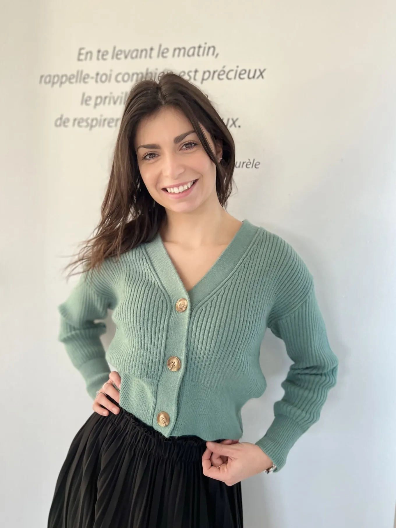 Gilets Et Pulls*Mademoiselle Marcelle Gilet Jade