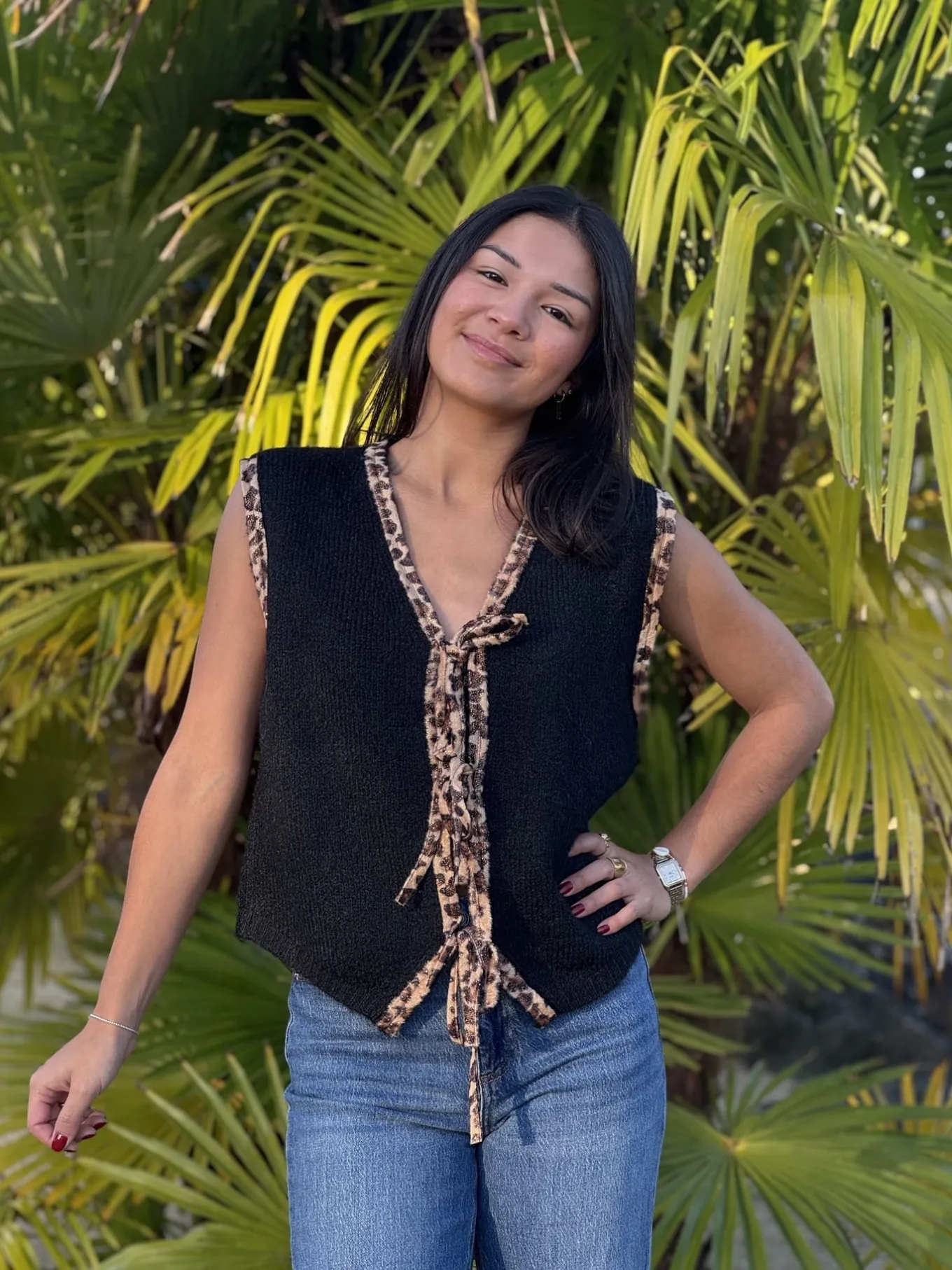 Léopard 🐆🌸 | Gilets Et Pulls*Mademoiselle Marcelle Gilet Liane