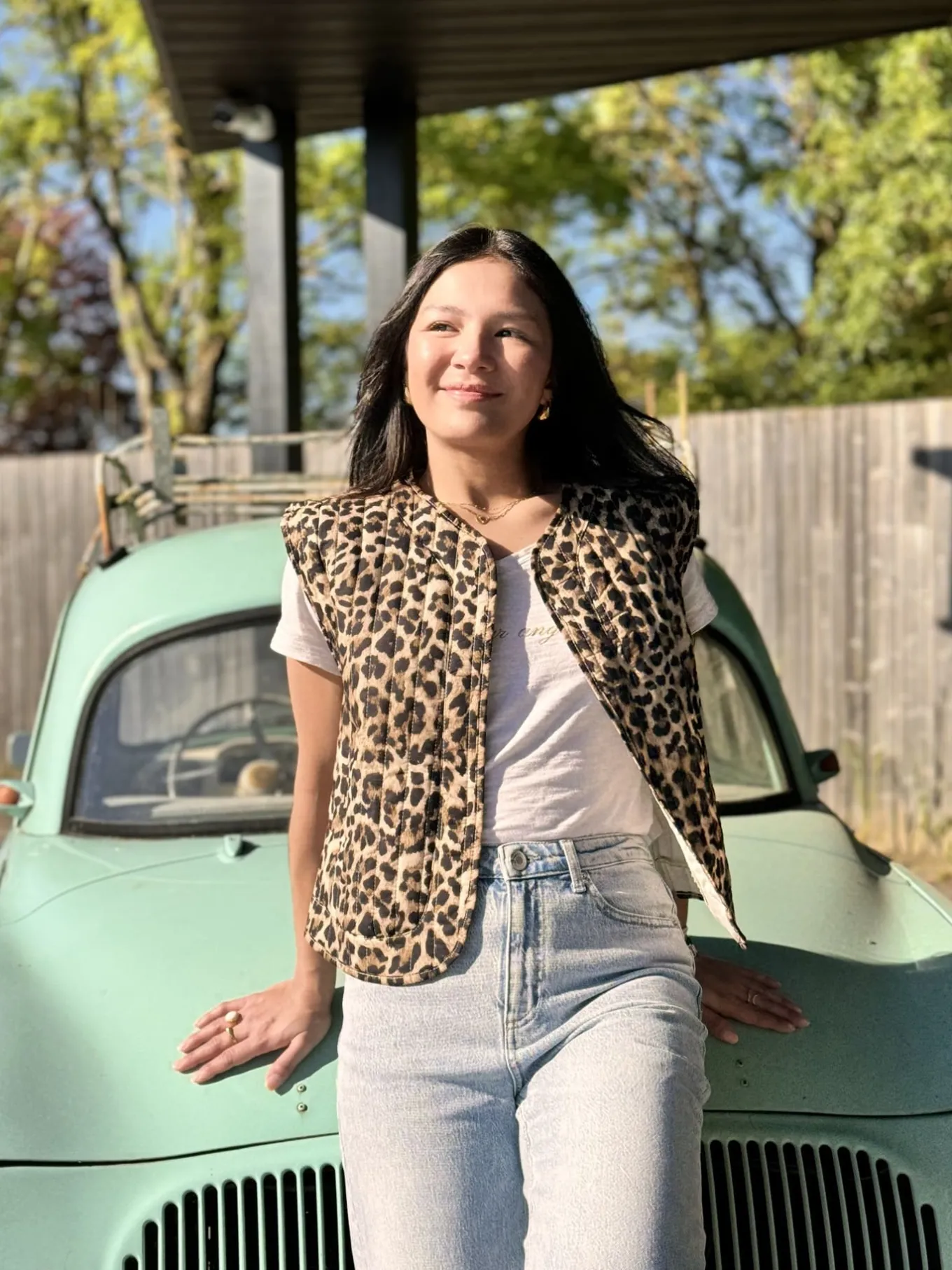 Léopard 🐆🌸 | Gilets Et Pulls*Mademoiselle Marcelle Gilet Pauline Camel