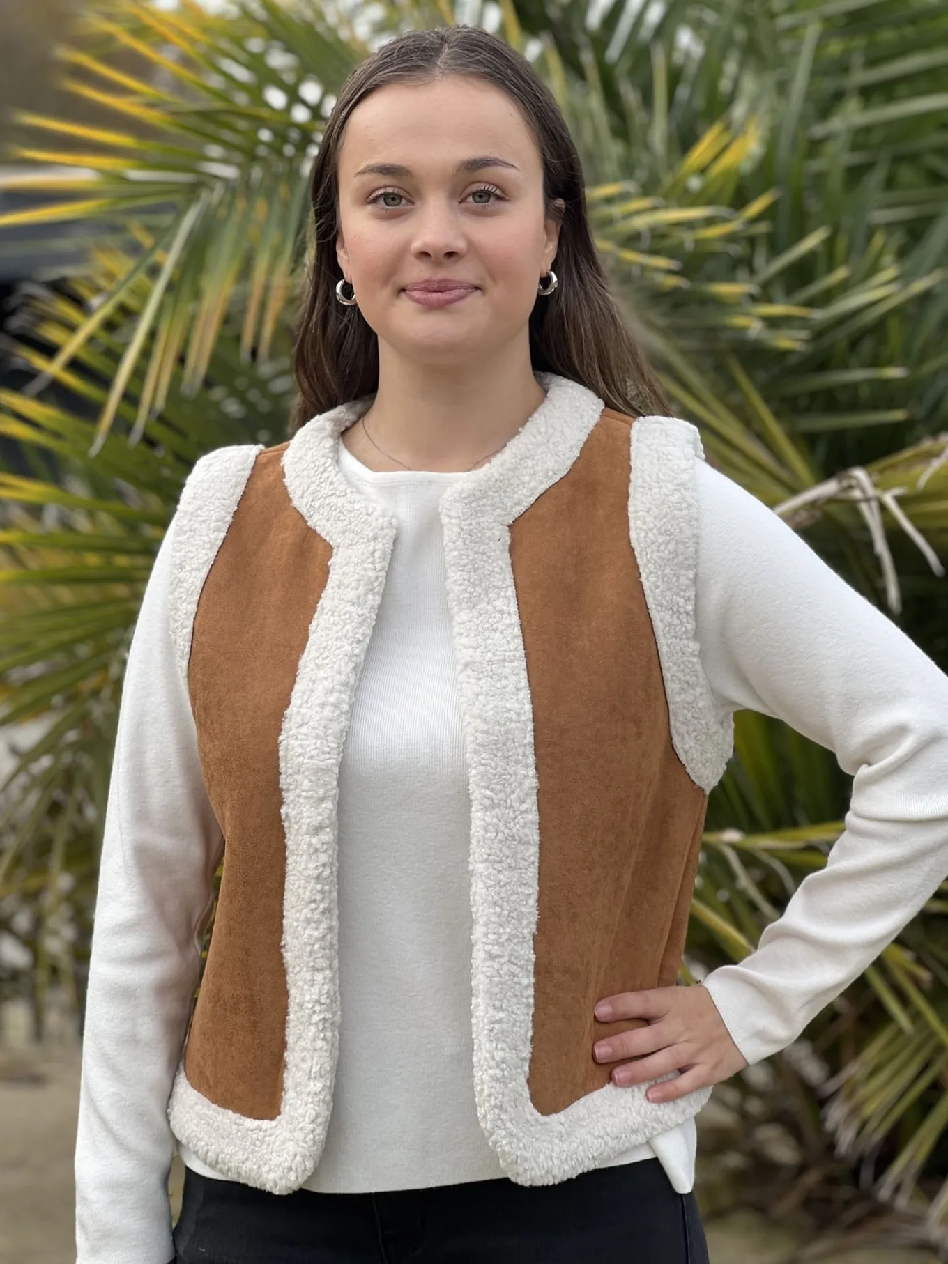 Gilets Et Pulls*Mademoiselle Marcelle Gilet Solène Camel