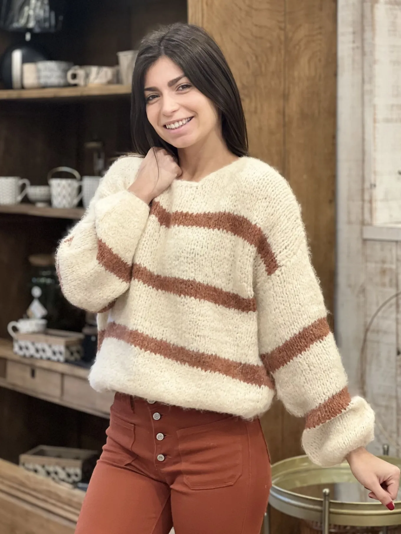 Gilets Et Pulls*Mademoiselle Marcelle Pull Aurélie Beige