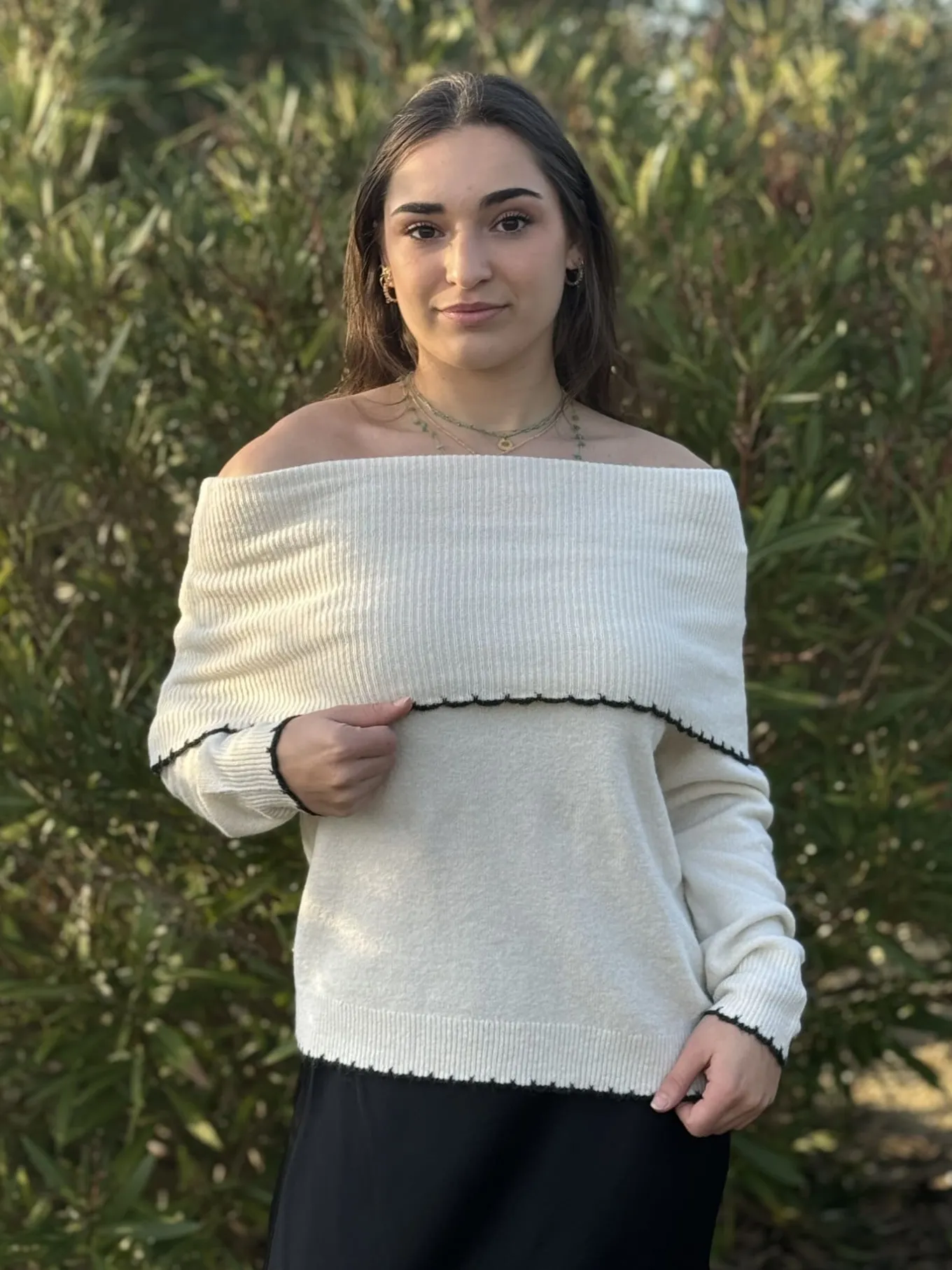 Gilets Et Pulls*Mademoiselle Marcelle Pull Énola Blanc