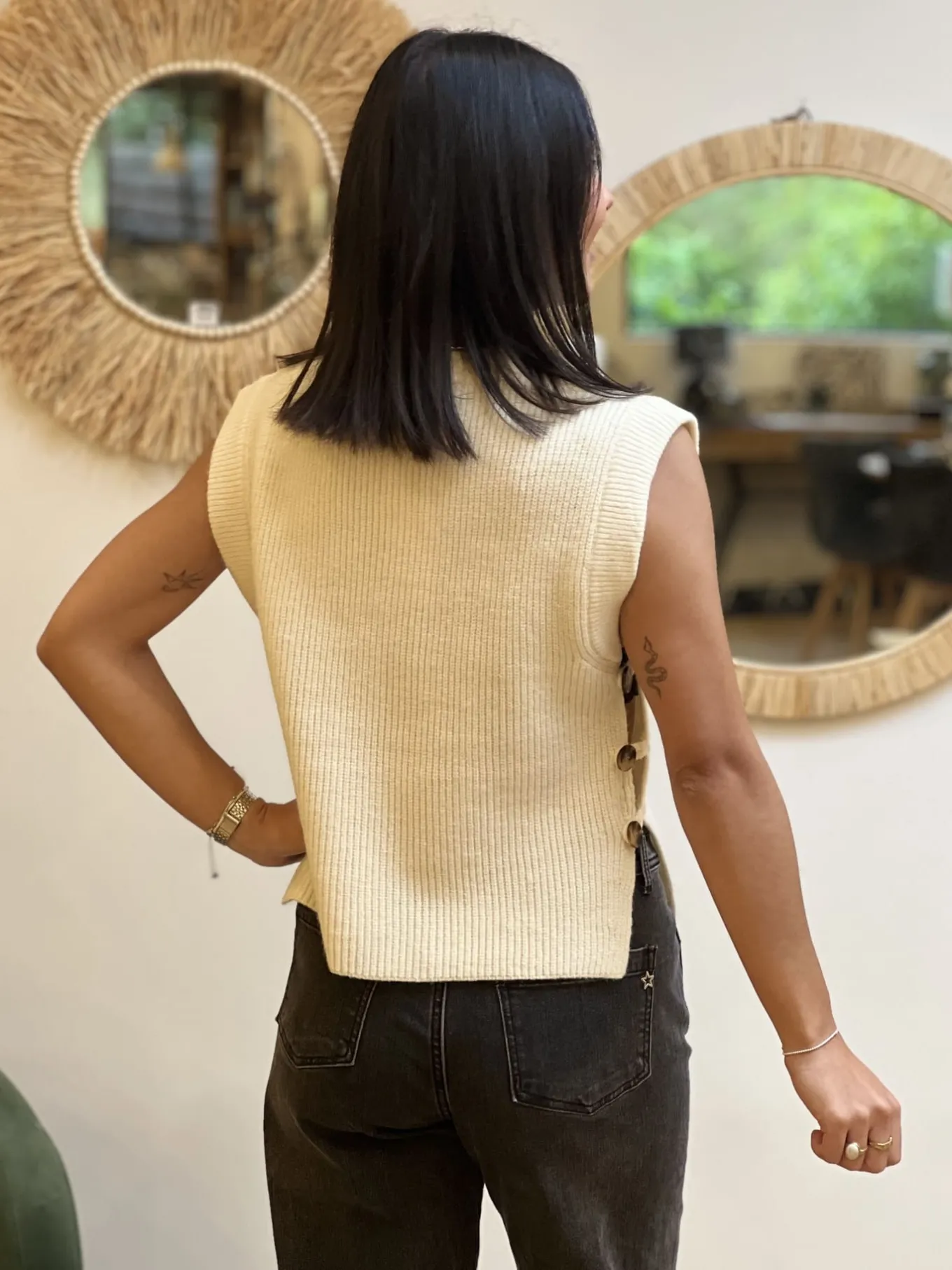 Gilets Et Pulls*Mademoiselle Marcelle Pull Rosanne Écru