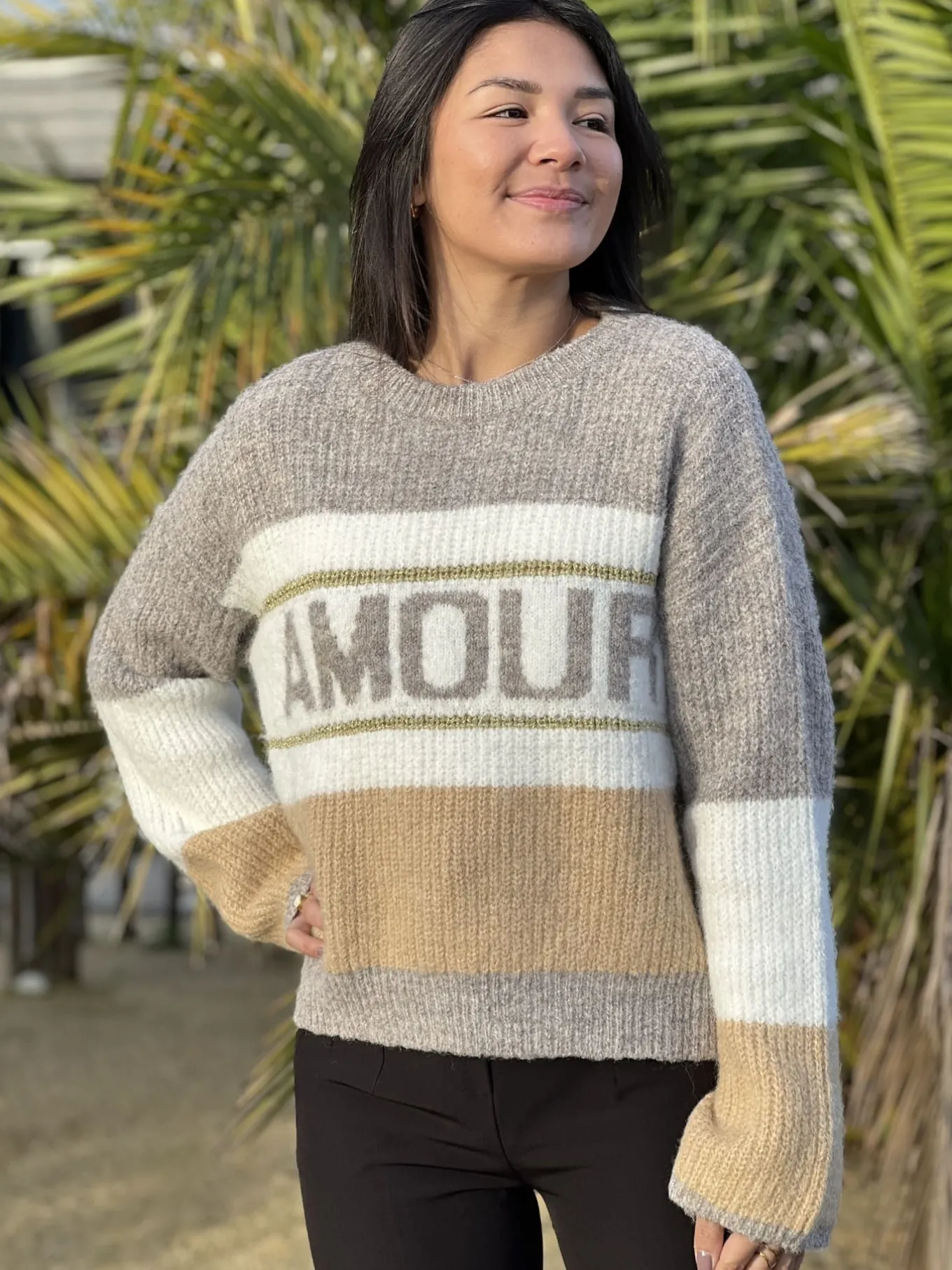 Gilets Et Pulls*Mademoiselle Marcelle Pull Suzanne Taupe