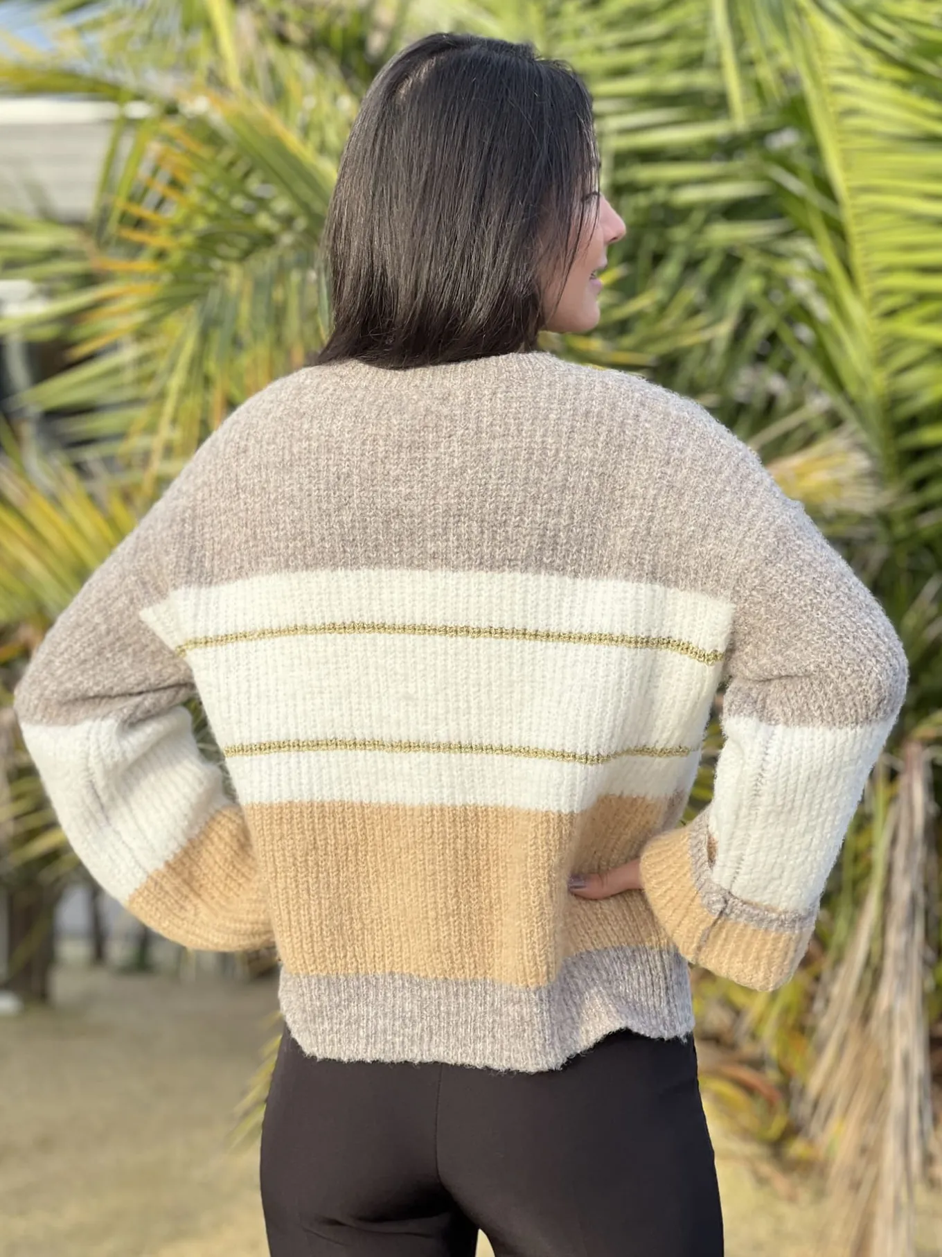 Gilets Et Pulls*Mademoiselle Marcelle Pull Suzanne Taupe