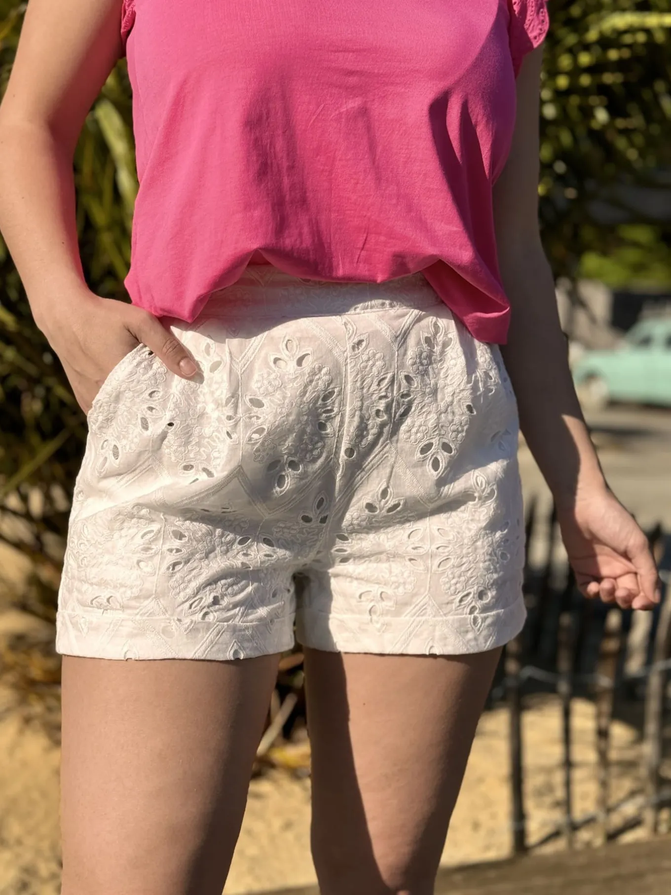 Jupes Et Shorts*Mademoiselle Marcelle Short Marjolaine Blanc