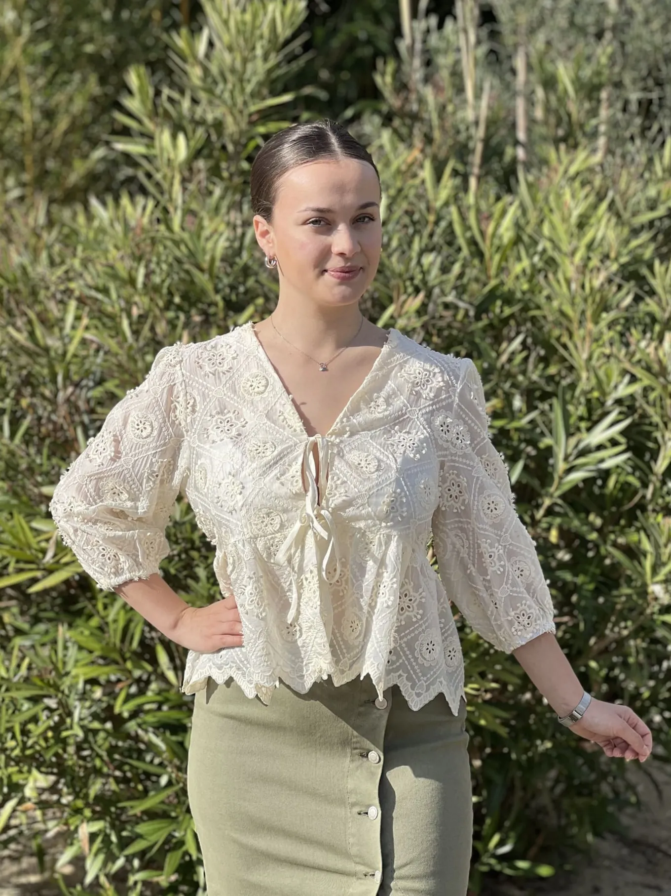 Tops, Blouses Et Chemises*Mademoiselle Marcelle Top Adeline Beige