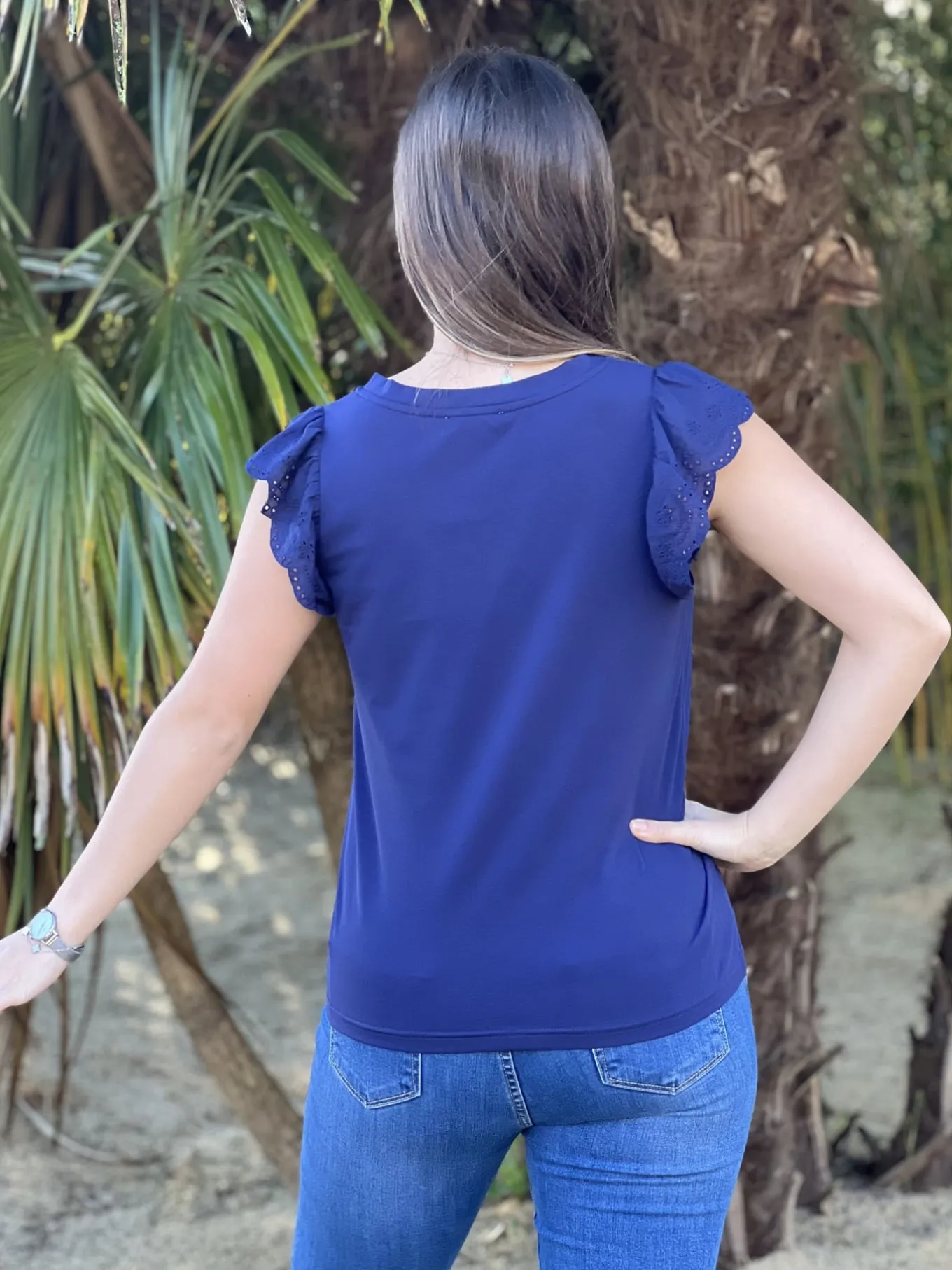 Tops, Blouses Et Chemises*Mademoiselle Marcelle Top Albane Bleu Marine