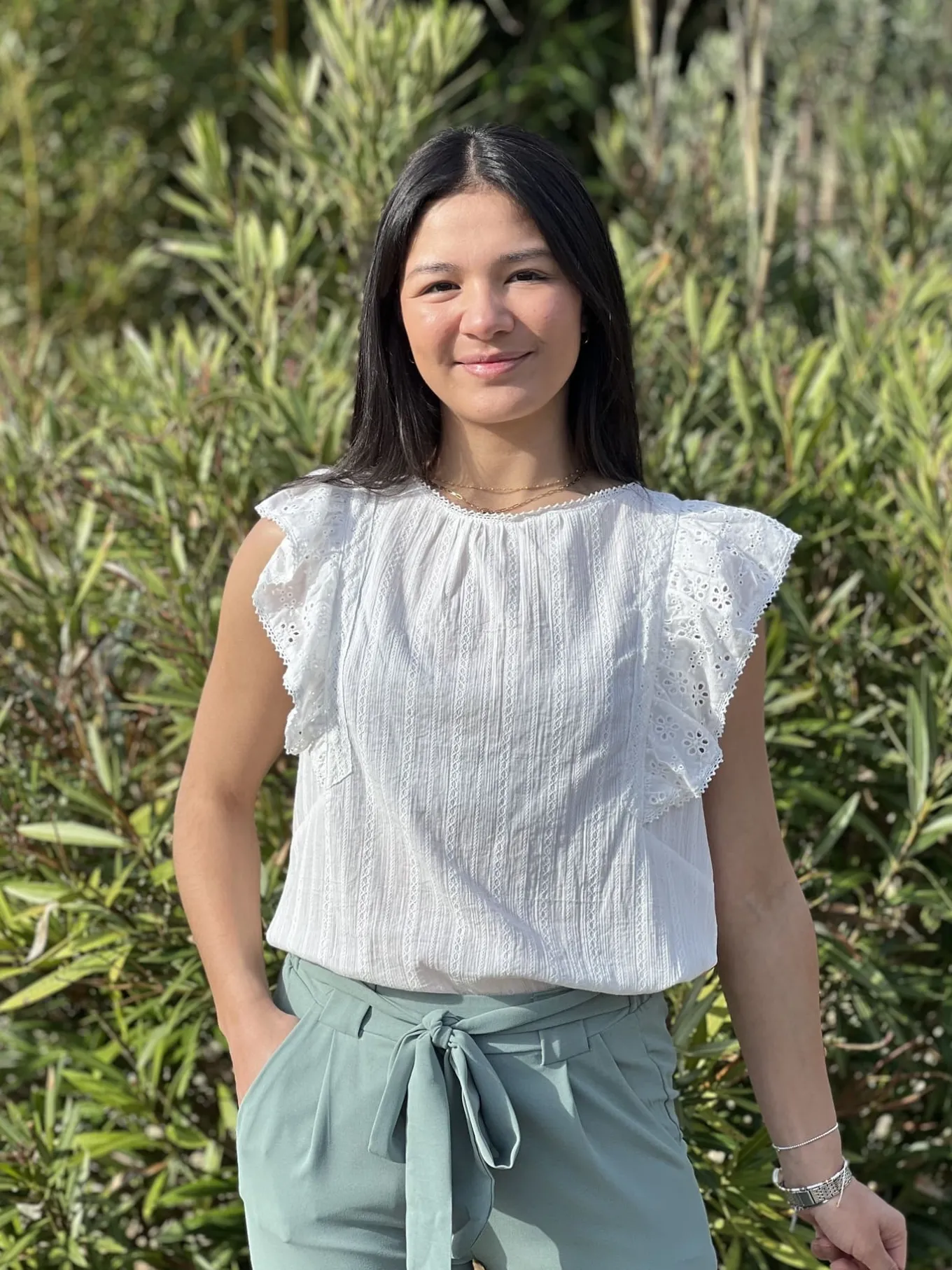 Tops, Blouses Et Chemises*Mademoiselle Marcelle Top Audrey Blanc