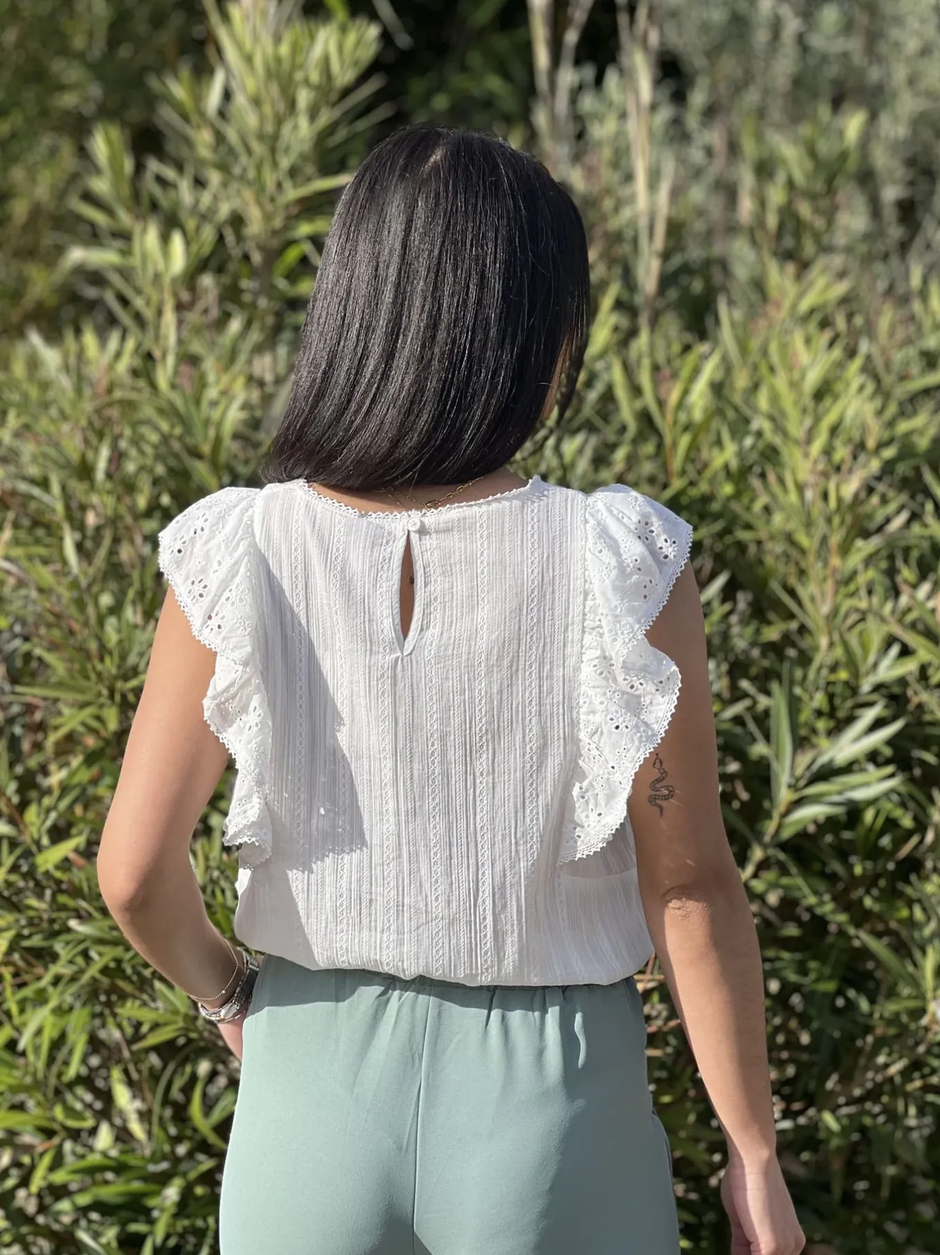 Tops, Blouses Et Chemises*Mademoiselle Marcelle Top Audrey Blanc