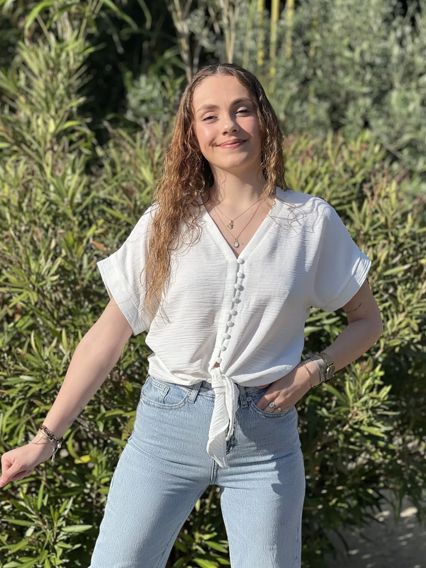 Tops, Blouses Et Chemises*Mademoiselle Marcelle Top Caroline Écru