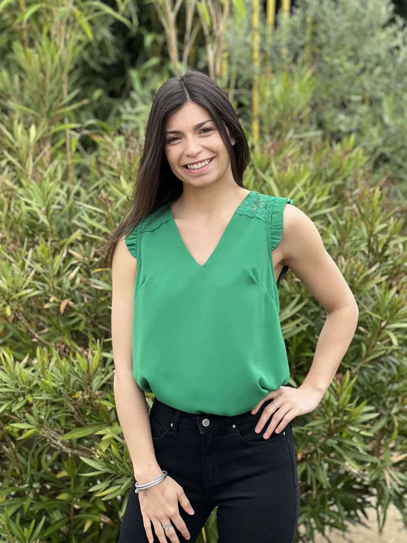 Tops, Blouses Et Chemises*Mademoiselle Marcelle Top Céline Vert Brésil