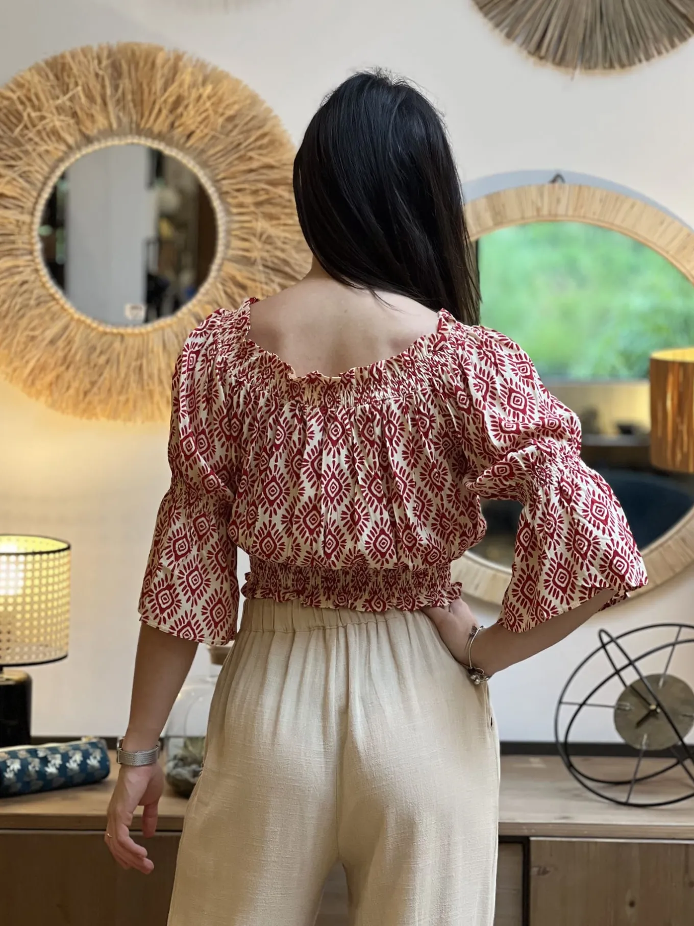 Tops, Blouses Et Chemises*Mademoiselle Marcelle Top Mathilde Rouge