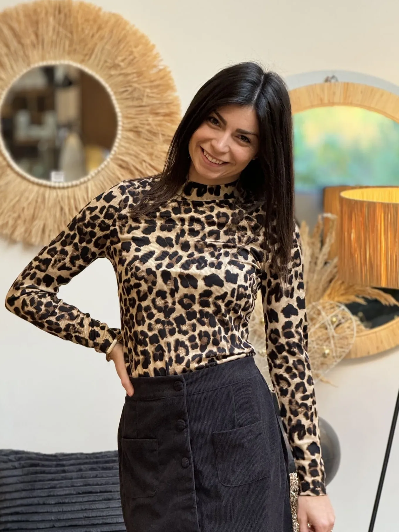 Léopard 🐆🌸 | Tops, Blouses Et Chemises*Mademoiselle Marcelle Top Peggy Léopard