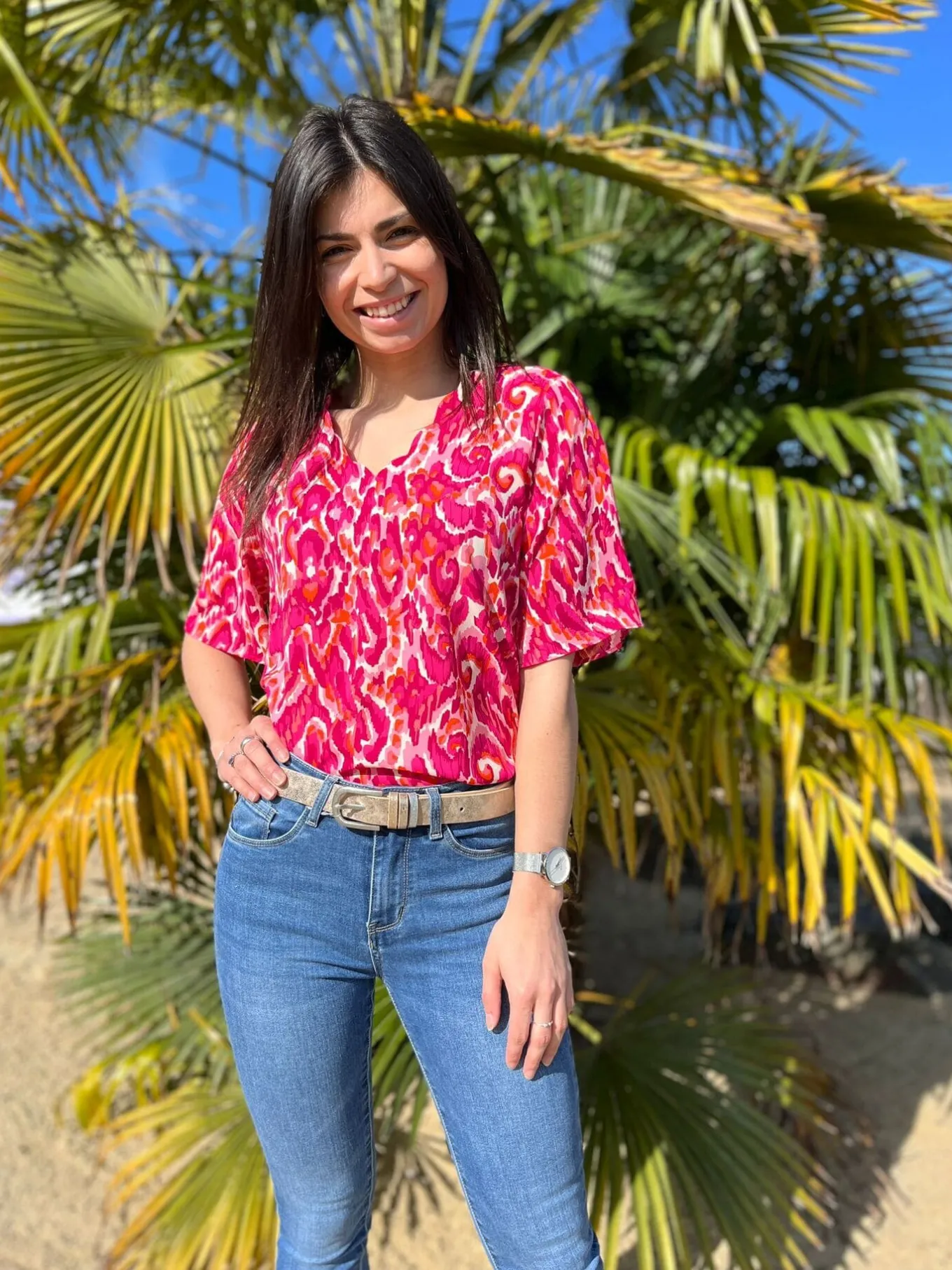 Tops, Blouses Et Chemises*Mademoiselle Marcelle Top Suzalie Fushia